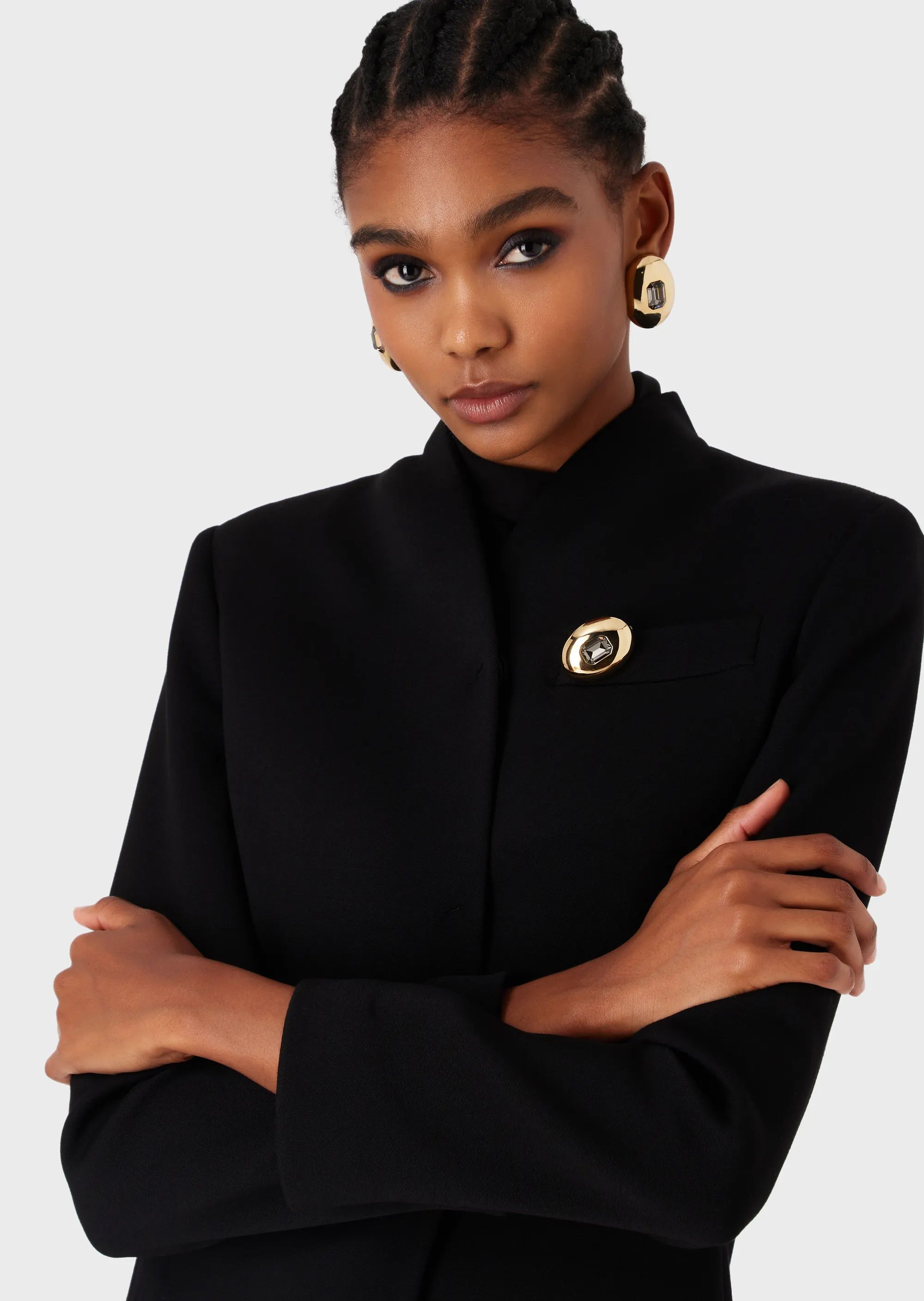 The 10 Best 2024 Jewelry Trends To Shop Ahead Of The New Year   Giorgio Armani Metal Brooch With Swarovski Crystal 6580c1c87dc27 