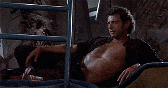 Jeff Goldblum sin camisa en Jurassic Park