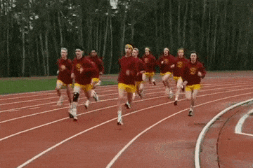 Track and field athletics, People, Sport venue, Race track, Athletic shoe, Running, Line, Competition event, Public space, Athlete, 