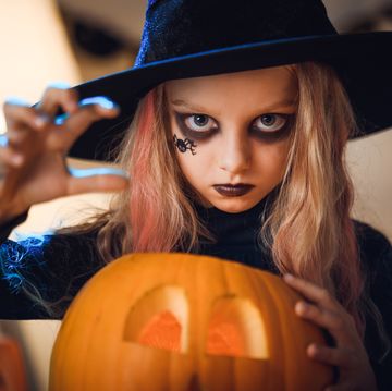 portrait of little witch halloween