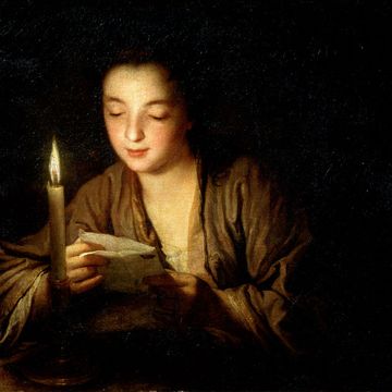 'girl with a candle', late 17th or early 18th century artist jean baptiste santerre