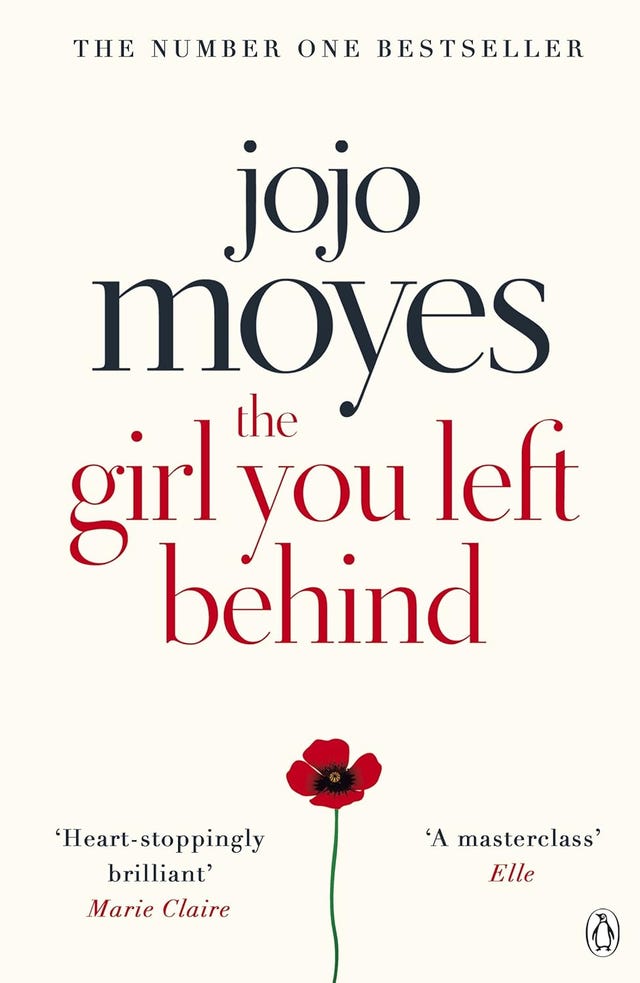 cover of the girl you left behind by jojo moyes featuring a single red poppy