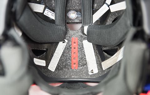 The fit system's height range has been re-positioned in production helmets