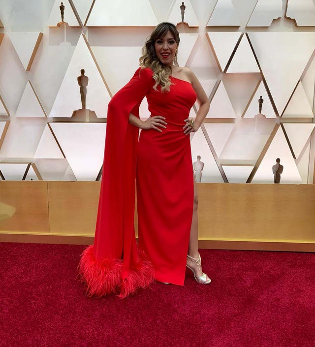 Gisela en la alfombra roja de los Oscar