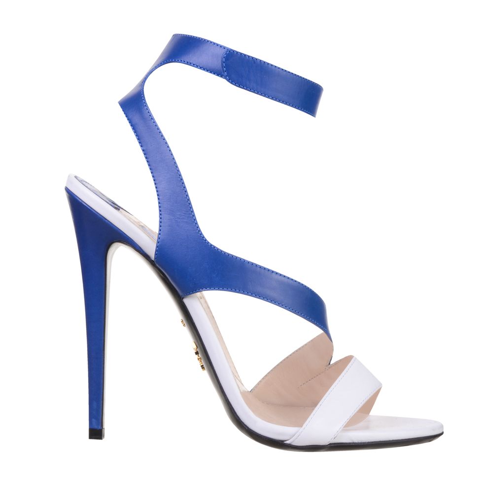 Footwear, High heels, Slingback, Blue, Sandal, Shoe, Cobalt blue, Electric blue, Basic pump, Leg, 