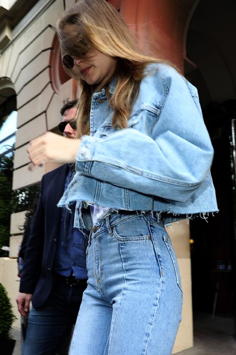 Giubbino jeans Gigi Hadid Parigi