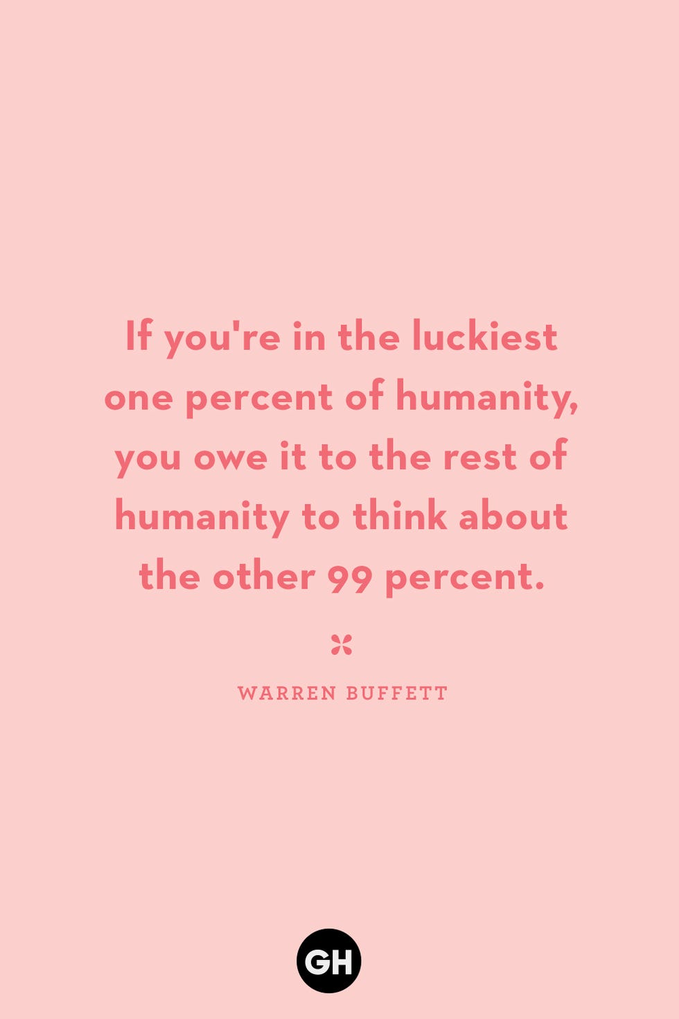red giving quotes text on a pink background
