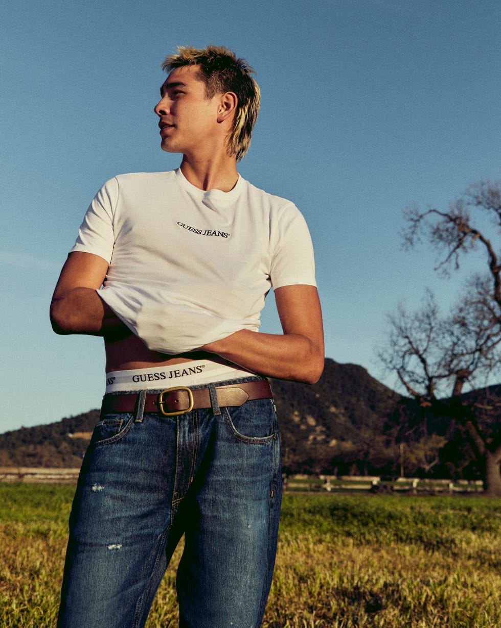 campanha de jeans simulado da Evan Guess