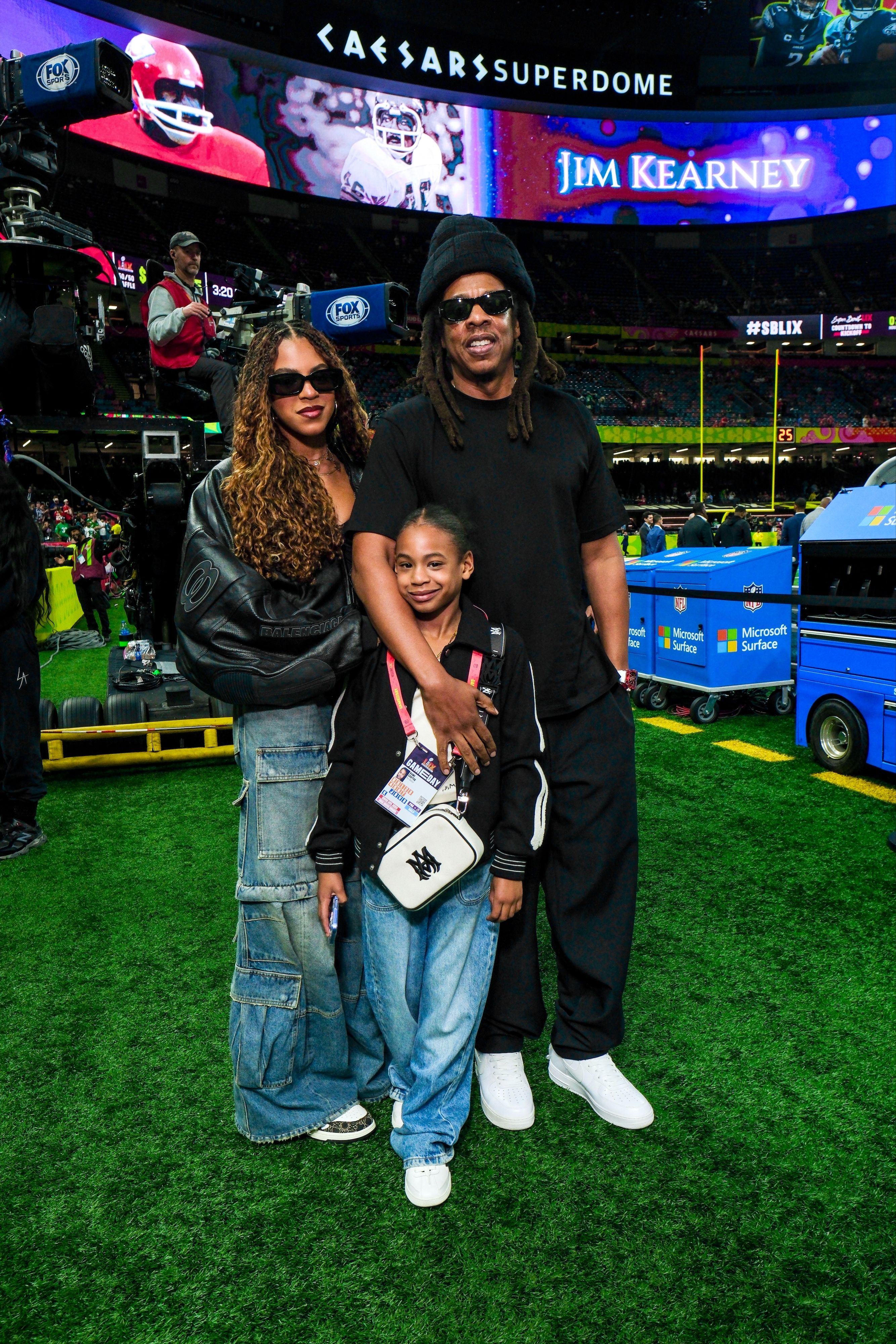 Blue Ivy and Rumi Match in Gen Z’s Favorite Outfit Formula at the 2025 Super Bowl