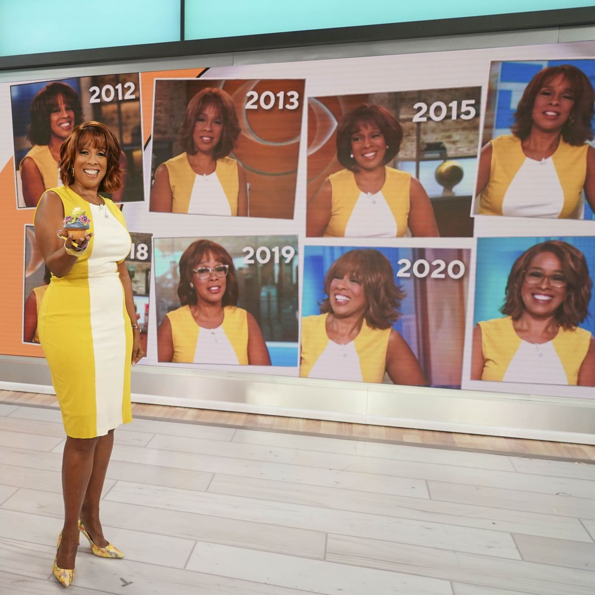 cbs mornings gayle king's 11th year anniversary at cbsco hosts tony dokoupil, gayle king, nate burleson photo gail schulmancbs news ©2023 cbs broadcasting, inc all rights reserved