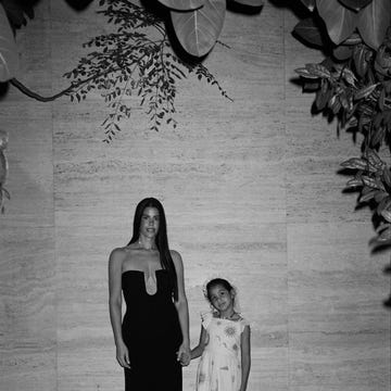 Gabriella Khalil and Daughter a black and white photo of gabriella khalil and daughter