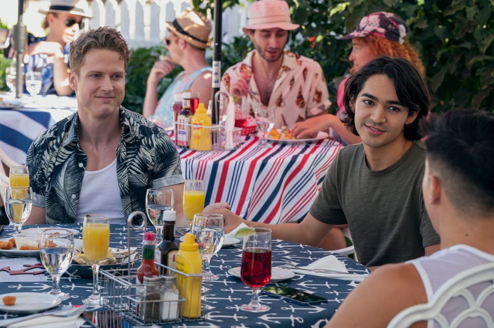 glamorous l to r graham parkhurst as parker, miss benny as marco in episode 108 of glamorous cr amanda matlovichnetflix © 2023