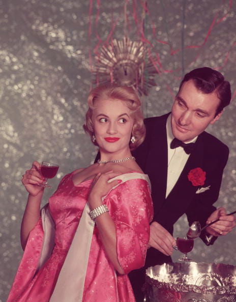 entertaining more than 50 years ago   punch bowl