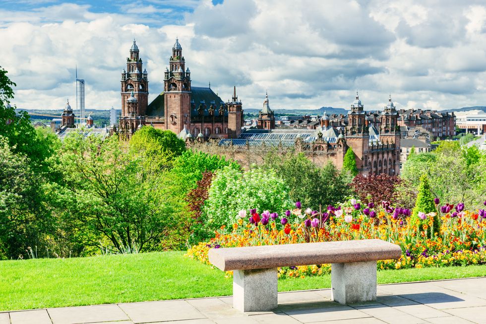 view over the city of glasgow, scotland, from the university grounds looking towards kelvingrove adobergb colorspace