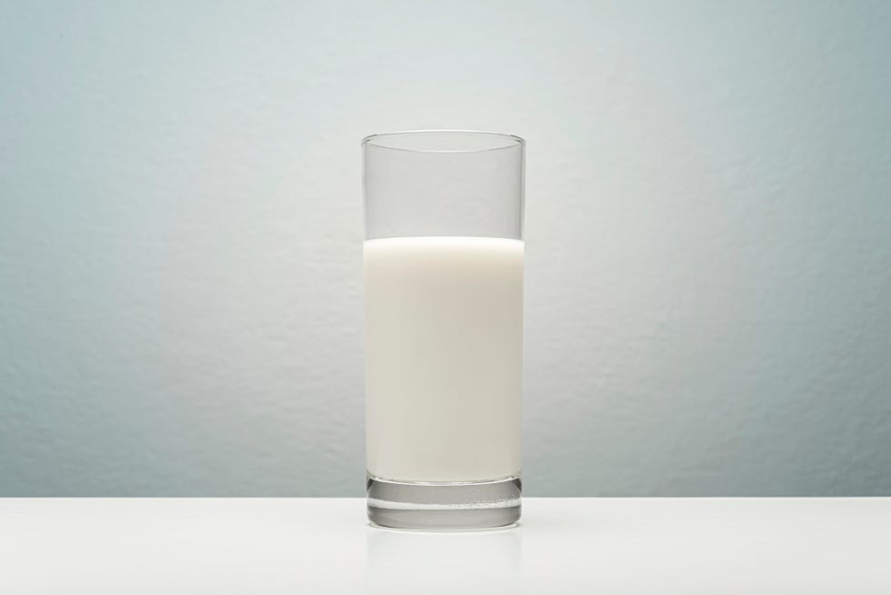 glass of organic milk