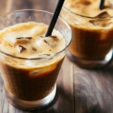 glasses of iced coffee latte