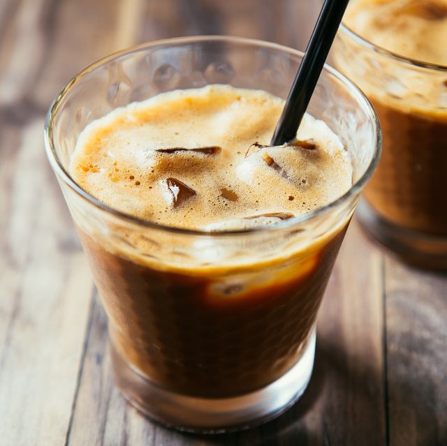 glasses of iced coffee latte
