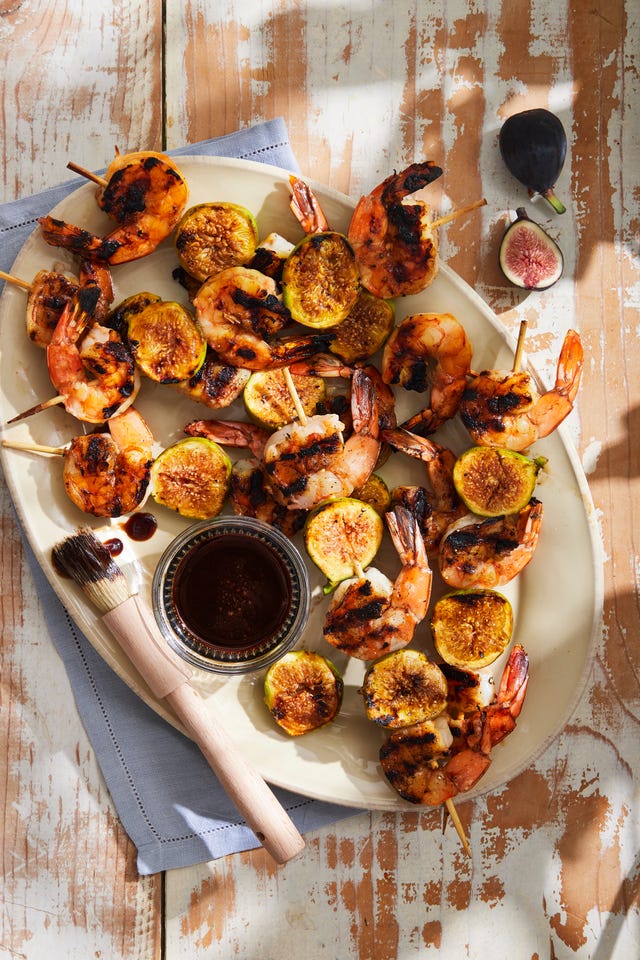 Best Glazed Shrimp-and-Fig Skewers Recipe