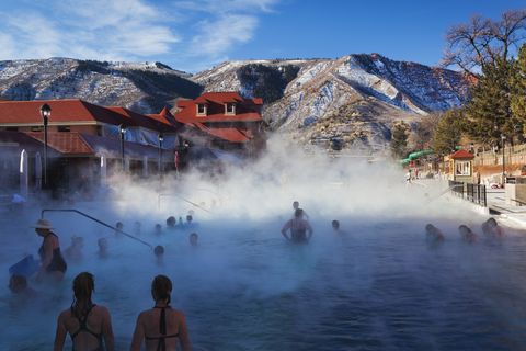 glenwood hot springs, winter