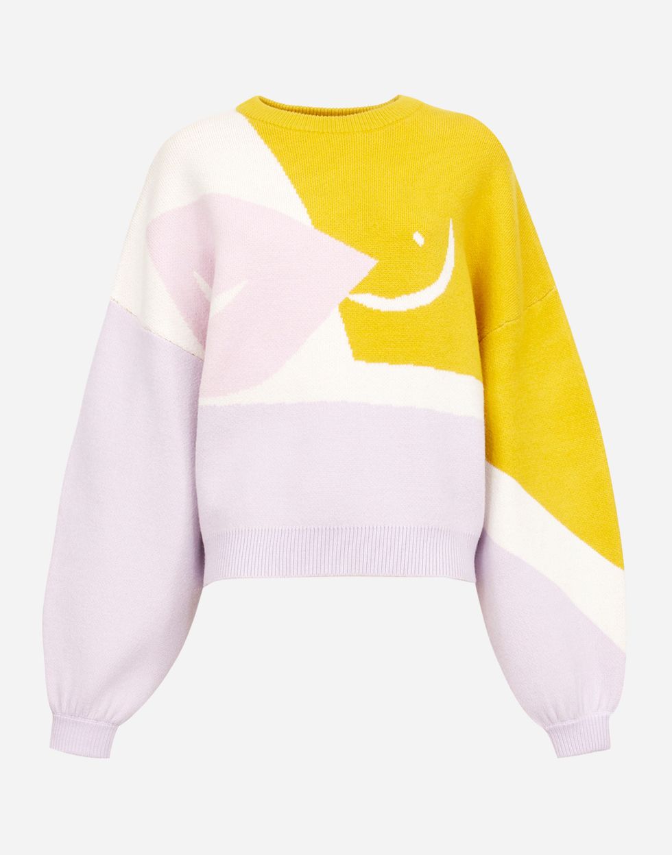 Clothing, White, Yellow, Sleeve, Shoulder, Pink, Sweater, Arm, Outerwear, Neck, 