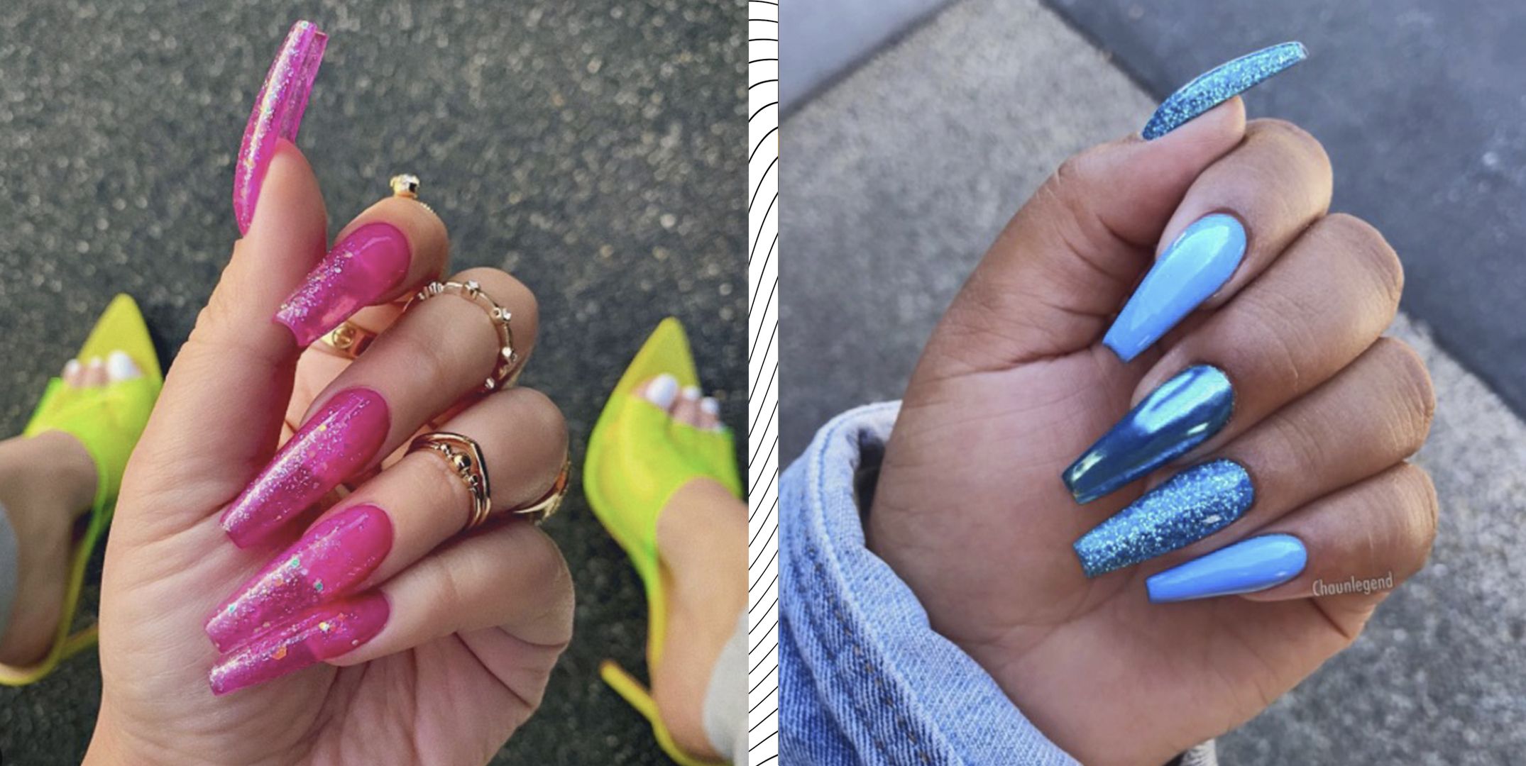 pensionist subtraktion slave Glitter Nails - 40 of the Sparkliest Designs on Instagram