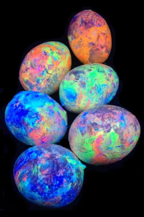 neon marble glow in the dark eggs