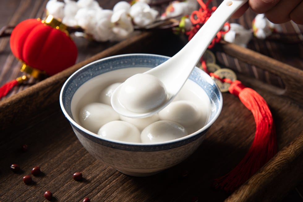 glue pudding or tangyuan in bowlchinese lantern festival food