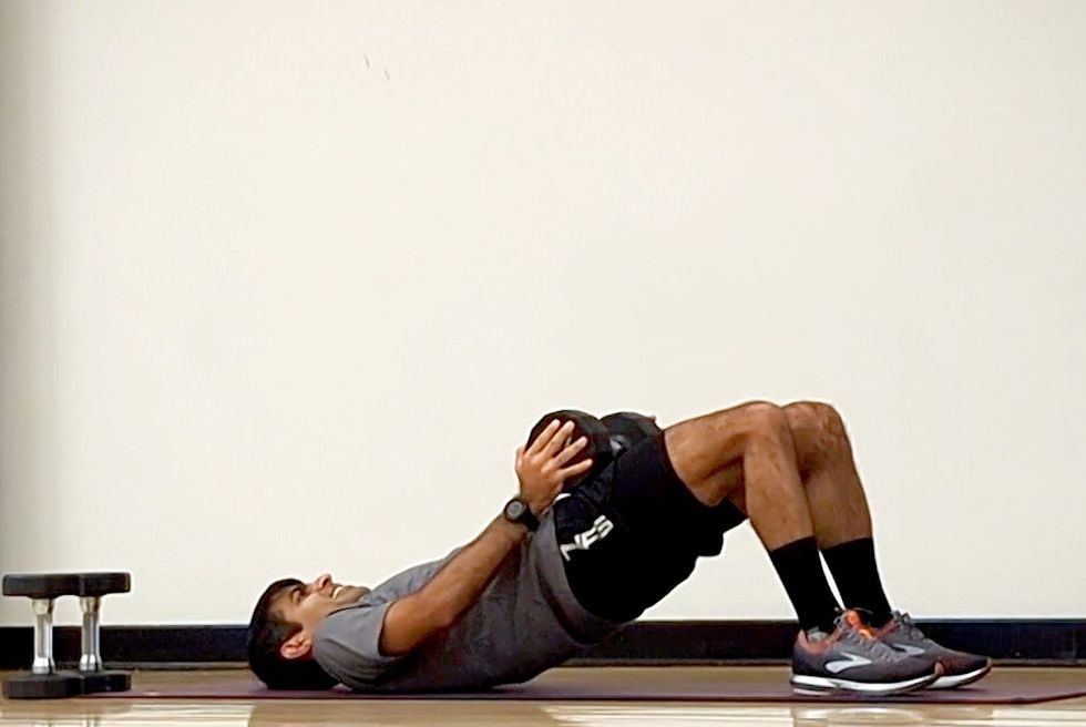 Kneeling Glute Kickback With Dumbbell - Muscle & Fitness