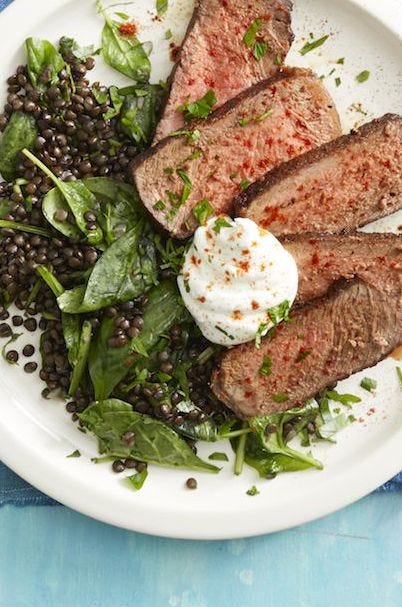 gluten free meals - Smoked Paprika Steak and Lentils with Spinach gluten free meals smoked paprika steak and lentils with spinach