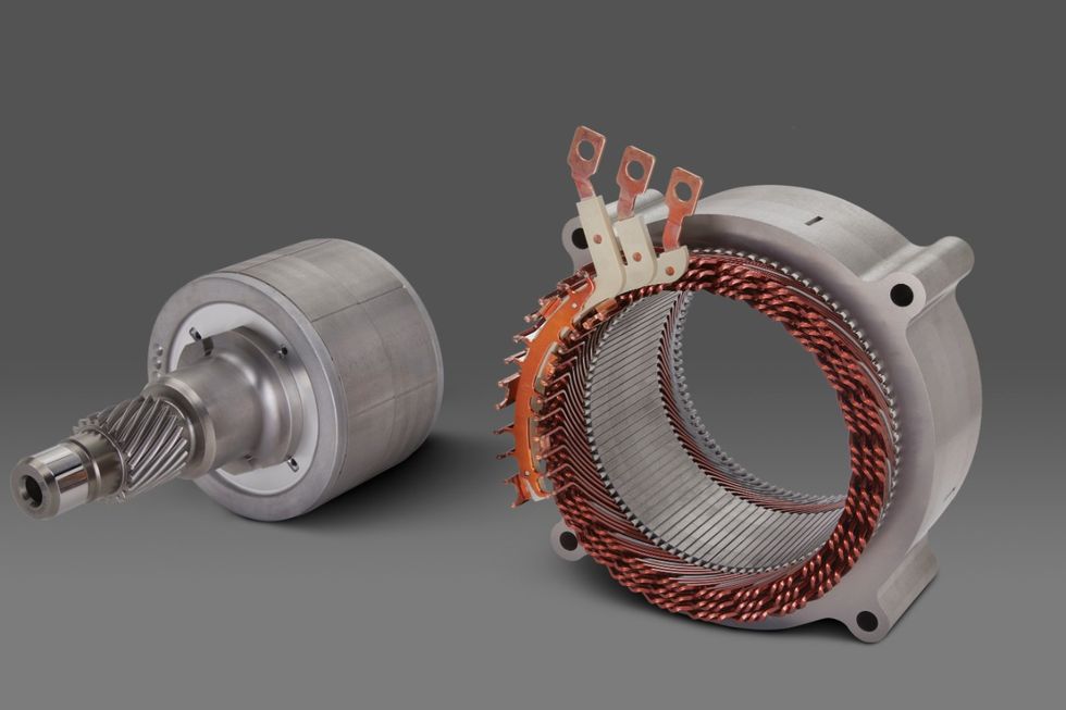 gm’s 180 kw, permanent magnet ev motor will be used for front wheel drive and all wheel drive applications