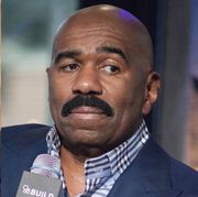 'gma' interviewer michael strahan and 'family feud' host steve harvey