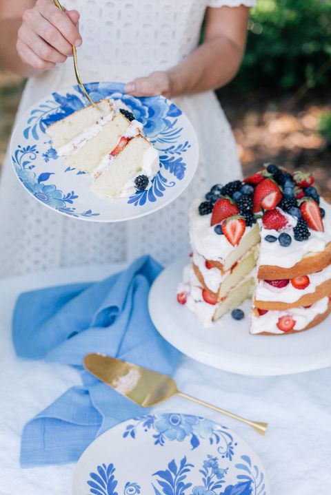 naked berry cake for fourth of july