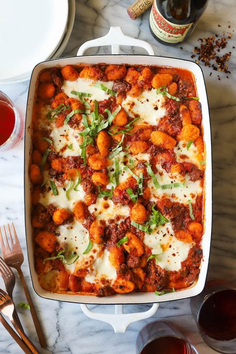 weeknight baked gnocchi with basil