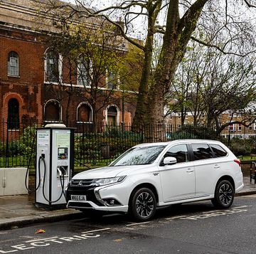 go ultra low electric vehicle on charge on a london street