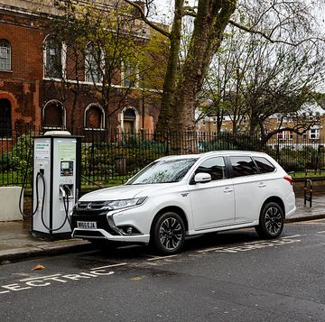 go ultra low electric vehicle on charge on a london street