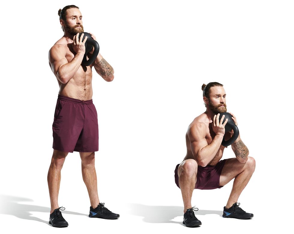 How to Do the Kettlebell Goblet Squat for Home Workout Quad Gains