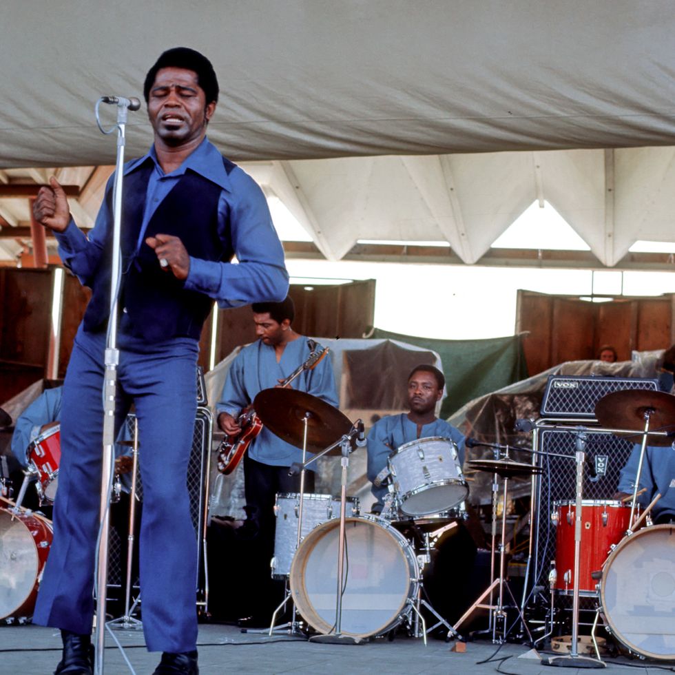 james brown performing at newport jazz festival