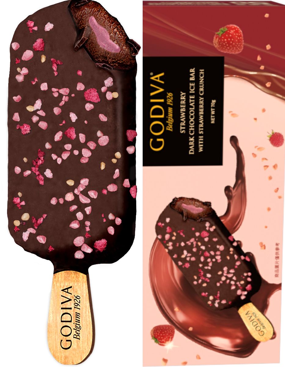 godiva 草莓脆碎黑巧克力雪糕 nt99