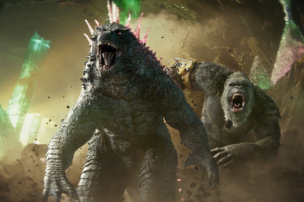 Godzilla y Kong se unen y están listos para la batalla en Godzilla x Kong, el nuevo imperio.