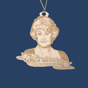 gif of golden girls christmas ornaments with dark blue background