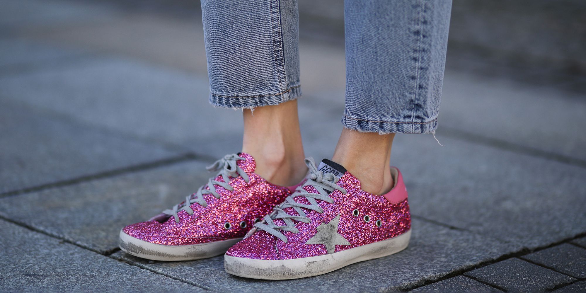 Golden goose pink sneakers online