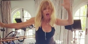 goldie hawn trampoline workout