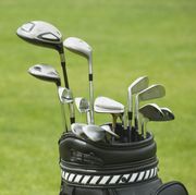 close up of golf bag