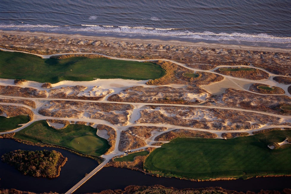 golf course fairways near beach