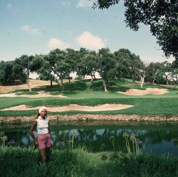 august 1975 spanish golfer christina marsans de goyeneche at the robert trent jones golf course in sotto grande, spain photo by slim aaronsgetty images