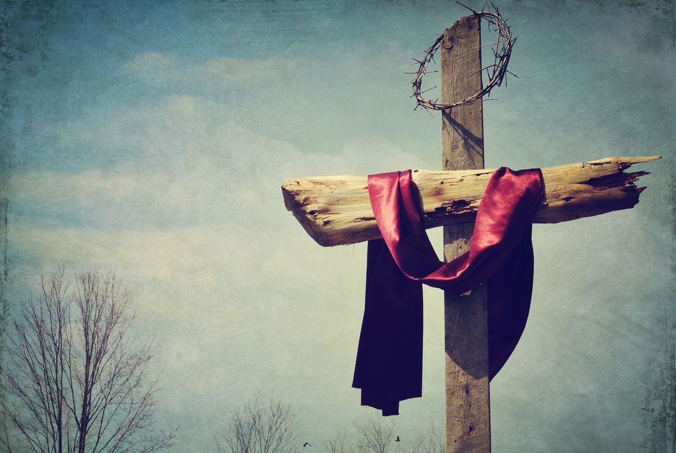 a wooden cross representing easter