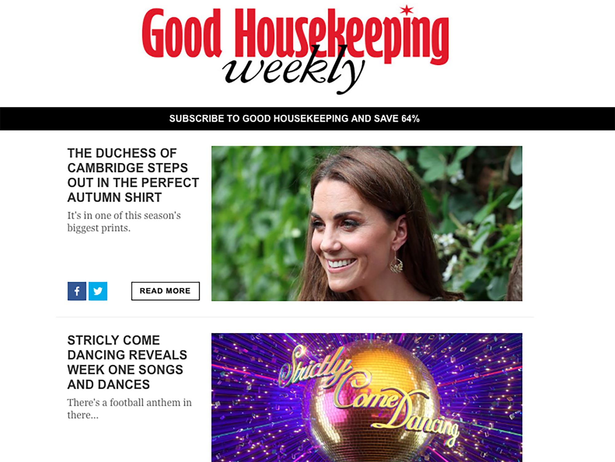 Good Housekeeping UK newsletter