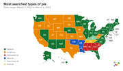 google most popular pies by state map