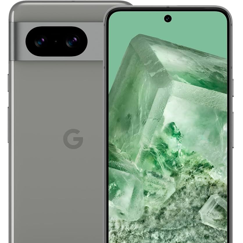 Vorder- und Rückansicht des Google Pixel 8 Smartphones