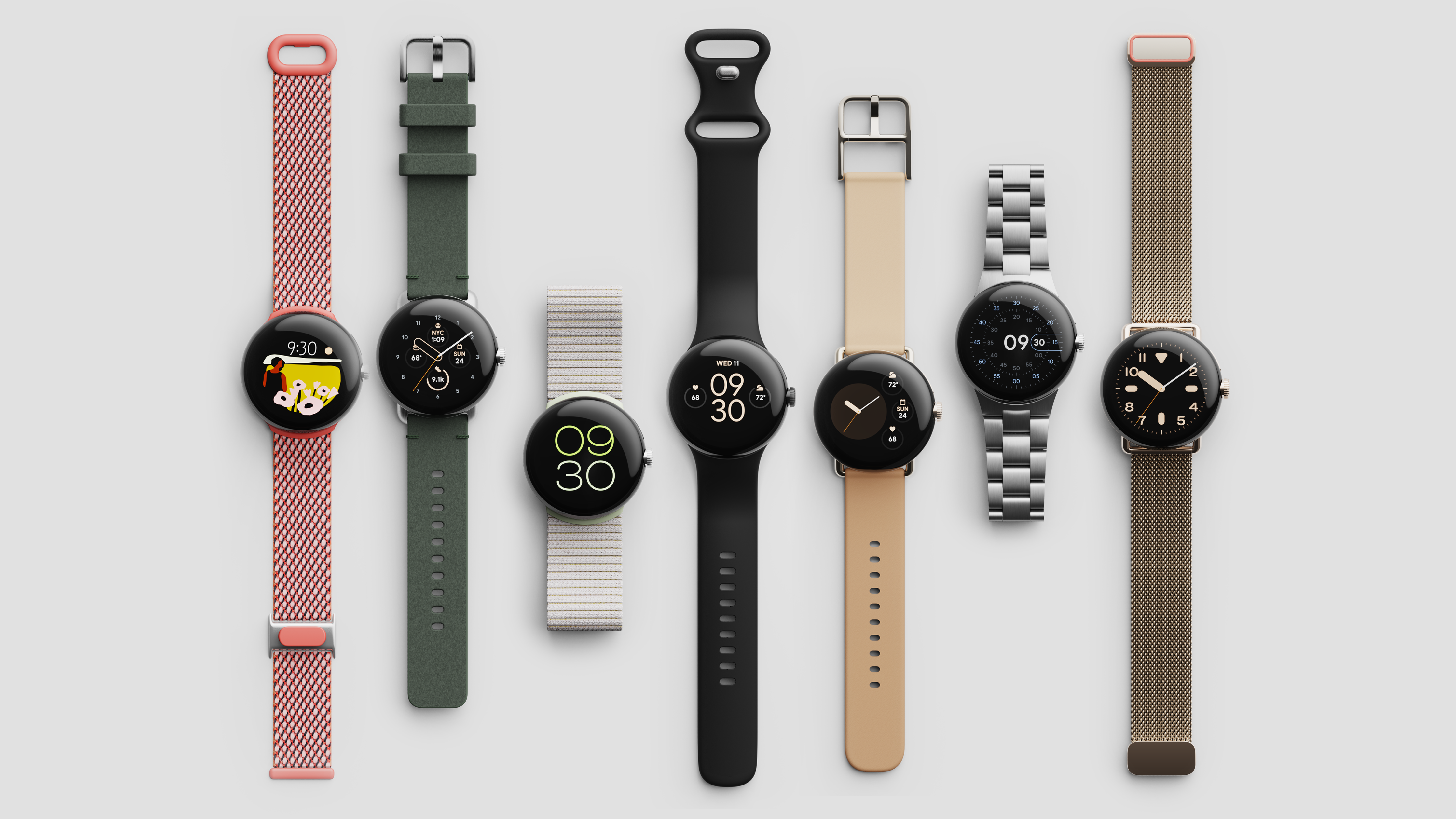 Google」初のスマートウォッチ”Pixel Watch”発表、41mmの美しいガラス ...